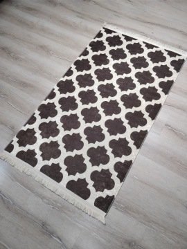 YamalıHome Style M7503Moda Maça Kahve 100x300 cm Baskı Kilim