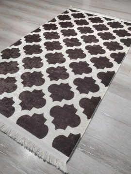 YamalıHome Style M7503Moda Maça Kahve 100x300 cm Baskı Kilim