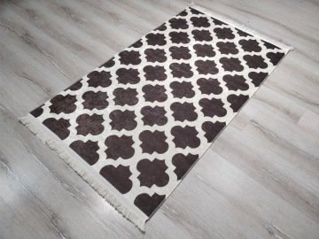 YamalıHome Style M7503Moda Maça Kahve 100x300 cm Baskı Kilim
