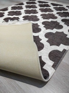 YamalıHome Style M7503Moda Maça Kahve 100x300 cm Baskı Kilim