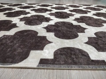 YamalıHome Style M7503Moda Maça Kahve 100x300 cm Baskı Kilim