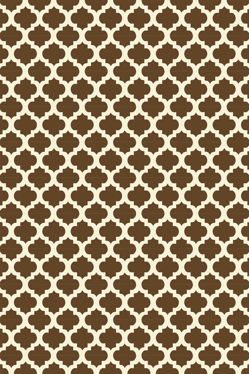 YamalıHome Style M7503Moda Maça Kahve 100x300 cm Baskı Kilim