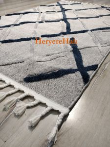 Eko Halı Terazzo TRZ03 Gri Lacivert İskandinav Halı 120x180 cm
