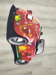 YamalıHome Kids Vosvos Araba Şekilli Çocuk Halısı KC07Kırmızı 100x140 cm