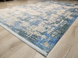 Türkmen Halı Pavia 1696A Mavi 160x230 cm İpeksi Salon Halısı