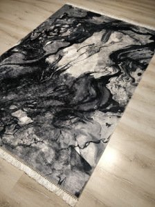 YamalıHome Style 7 Siyah Beyaz Halı 160x230 cm