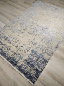 Yamalı Home Hermes  8610 Mavi 160x230 cm Saçaklı Salon Halısı