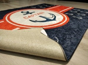 YamalıHome Style C016 Lacivert Çapa Desenli 120x180 cm Çocuk Halısı