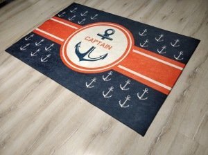 YamalıHome Style C016 Lacivert Çapa Desenli 120x180 cm Çocuk Halısı