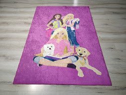 YamalıHome Style C006 Mor Barbie Desenli 120x180 cm Çocuk Halısı
