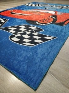 YamalıHome Style C004 Mavi Şimşek McQueen Arabalar Desenli 120x180 cm Çocuk Halısı