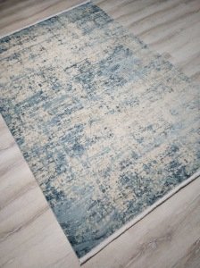 Yamalı Home Hermes  8680 Mavi 160x230 cm Saçaklı Salon Halısı
