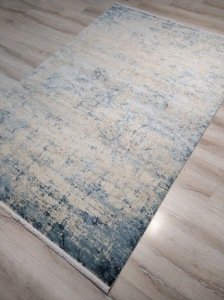 Yamalı Home Hermes  8680 Mavi 160x230 cm Saçaklı Salon Halısı