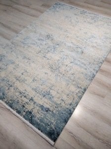 Yamalı Home Hermes  8680 Mavi 160x230 cm Saçaklı Salon Halısı