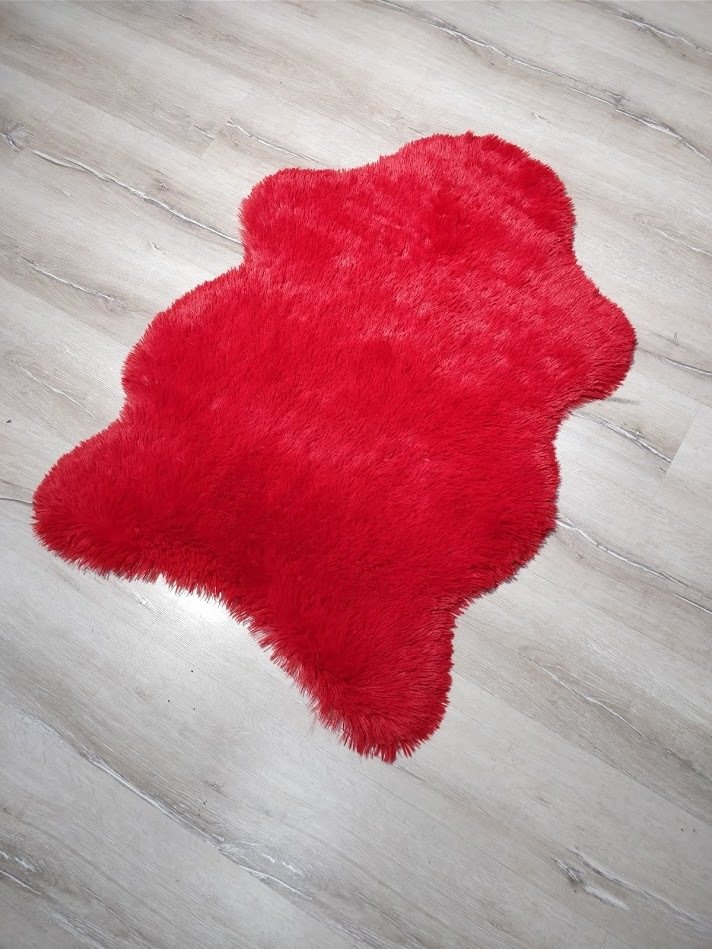 Doğuş Tavşan Tüyü Kırmızı Post Halı 70x100 cm