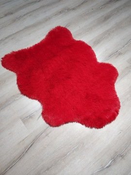 Doğuş Tavşan Tüyü Kırmızı Post Halı 70x100 cm