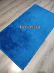 Mucize Tavşan Süet Taban GTMavi Post Halı 80x150 cm
