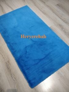 Mucize Tavşan Süet Taban GTMavi Post Halı 80x150 cm