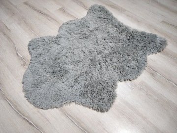 YamalıHome Tavşan Tüyü Gri 80x200 cm Peluş Post Halı