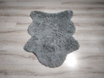 YamalıHome Tavşan Tüyü Gri 80x200 cm Peluş Post Halı