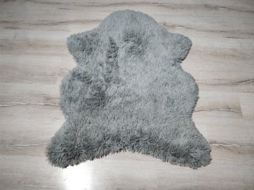 YamalıHome Tavşan Tüyü Gri 80x200 cm Peluş Post Halı