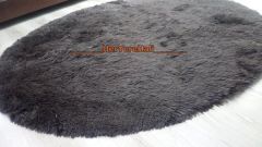 Doğuş Tavşan Tüyü Kahve 140x140cm Yuvarlak Halı