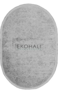 Eko Halı Colorline MG165Gri 76x150 cm Oval Halı