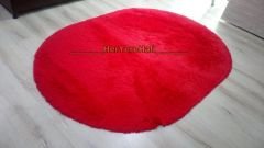 Doğuş Tavşan Tüyü Kırmızı 140x200 cm Oval Halı