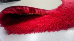Doğuş Tavşan Tüyü Kırmızı 140x200 cm Oval Halı