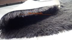 Yamalı Home Tavşan Tüyü Siyah 140x140cm Yuvarlak Halı
