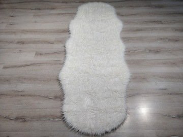 YamalıHome Peluş Halı APost Beyaz 75x200cm Post Halı