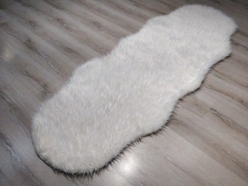 YamalıHome Peluş Halı APost Beyaz 75x200cm Post Halı