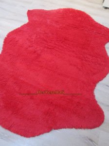 Yamalı Home Tavşan Tüyü Kırmızı Post Halı 70x100 cm