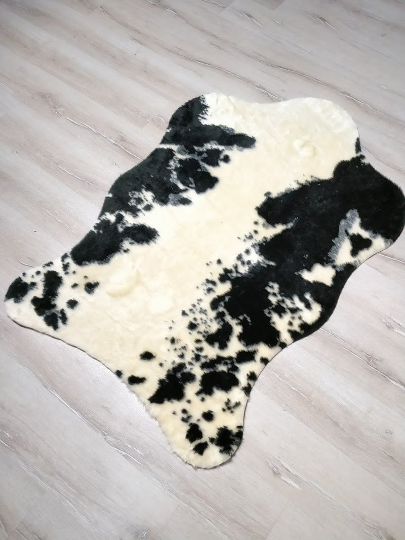 YamalıHome Siyah Dana Post Halı 100x150 cm
