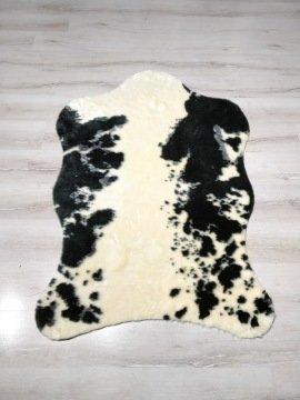 YamalıHome Siyah Dana Post Halı 100x150 cm