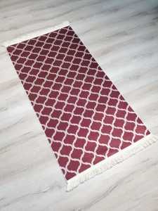 YamalıHome Fas Krem Bordo Halı 80x150 cm