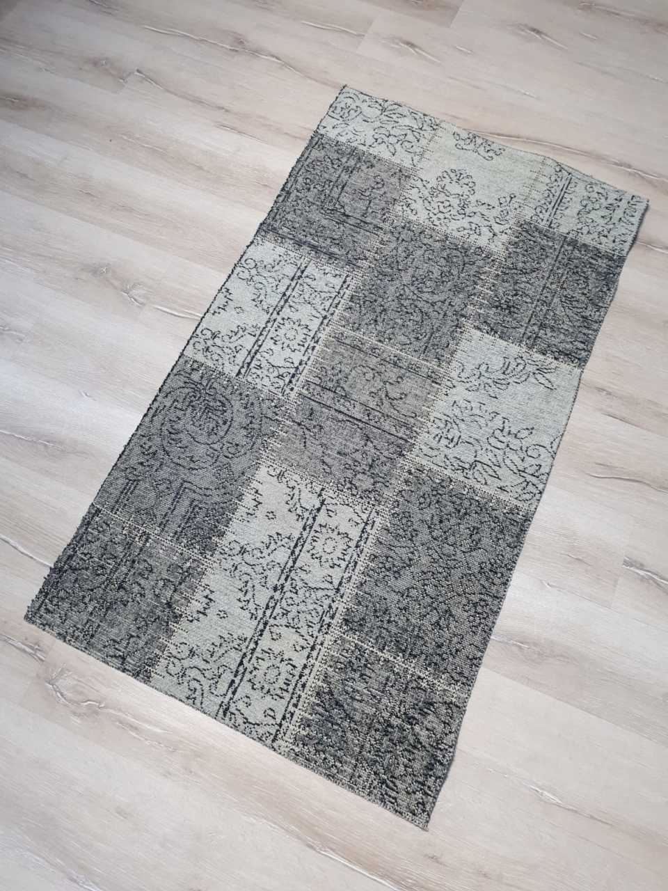 Türkmen Halı Vintage Mood 3205A Gri 80X150cm Patchwork Kilim