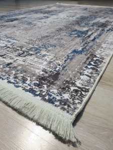 Türkmen Keops1764-04 Mavi Gri 120x180 cm Saçaklı Kilim