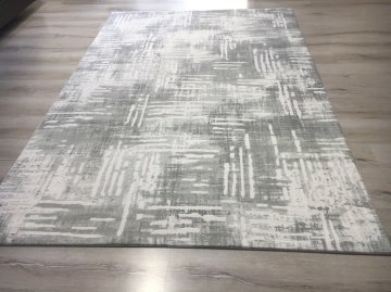 Türkmen Halı Rengarenk 3010BeyazGri 160x230 cm Modern Desenli Halı