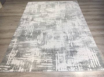 Türkmen Halı Rengarenk 3010BeyazGri 160x230 cm Modern Desenli Halı