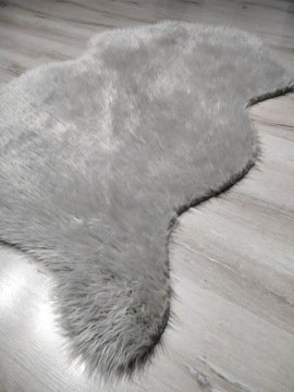 YamalıHome Peluş Halı APost Gri 100x150cm Peluş Post Halı