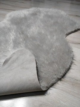 YamalıHome Peluş Halı APost Gri 100x150cm Peluş Post Halı