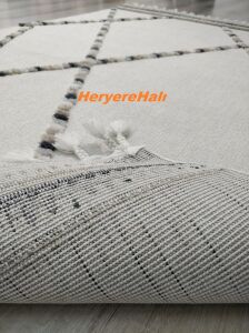 Eko Halı Terazzo TRZ04 Beyaz Bej  İskandinav Halı 120x180 cm