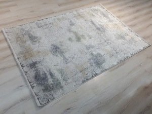 Yamalı Home Essence 6366 Gri Mavi 160x230 cm Saçaklı Salon Halısı