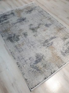 Yamalı Home Essence 6366 Gri Mavi 160x230 cm Saçaklı Salon Halısı