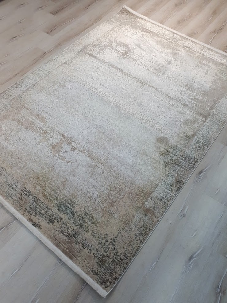 Yamalı Home Essence 6368 Vizon Yeşil 160x230 cm Saçaklı Salon Halısı
