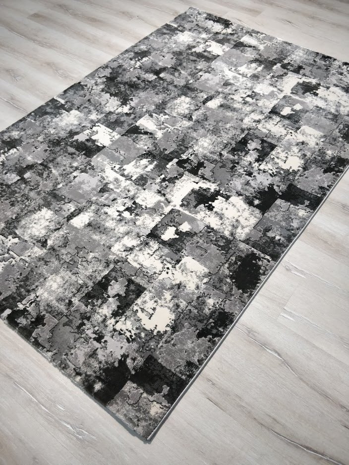 Rixos Şimal  9808 Siyah Beyaz 160x230 cm Modern  Salon Halısı