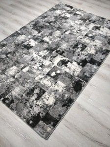 Rixos Şimal  9808 Siyah Beyaz 160x230 cm Modern  Salon Halısı
