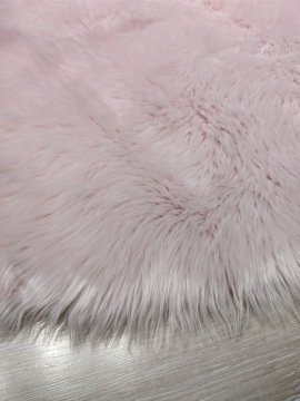 YamalıHome Peluş Halı APost Pembe 150x150 cm Yuvarlak Peluş Post Halı