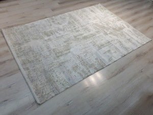 Yamalı Home West 7604 Krem 160x230 cm Saçaklı Salon Halısı